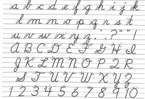 cursive writing template cursive