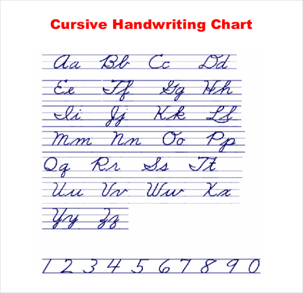 cursive writing template