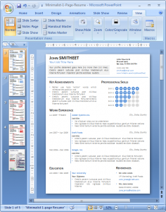 cv template download minimalist page resume screenshot
