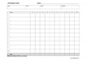 daily attendance sheet full attendance sheet template