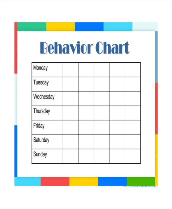 daily behavior chart template