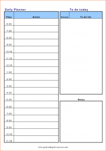 daily calendar template daily planner template