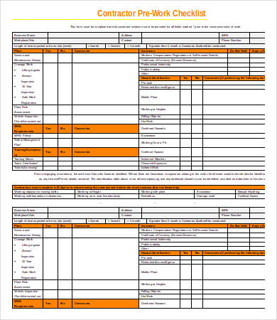 daily checklist template