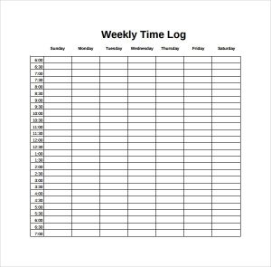 daily log sheet weekly time log template