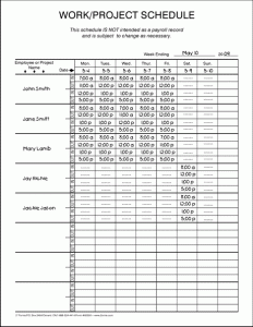 daily planner template excel work time schedule tn