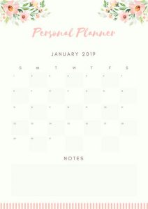 daily planner templates canva pastel pink floral border personal planner machgcccpg