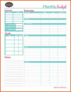 daily planner templates household budget form