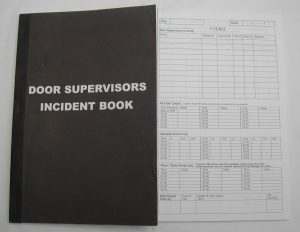 daily report template door supervisor incident book full