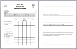 daily report template event template post event report template