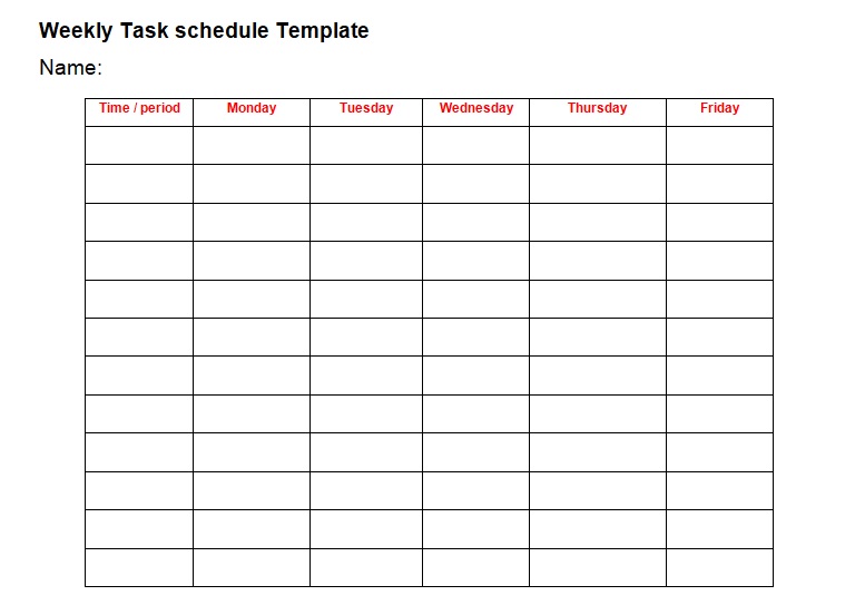 daily schedule planner