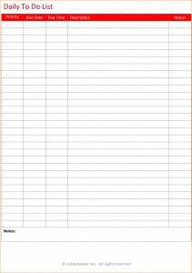 daily todo list template daily to do list template