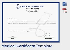 death certificates templates doctors medical certificate template