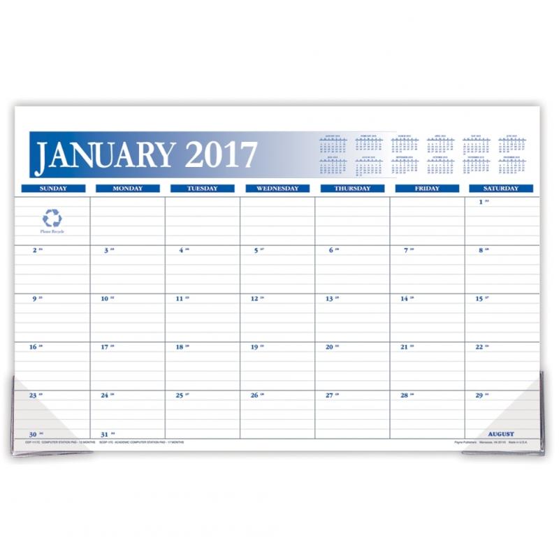 desk calendar 2017