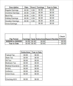 direct deposit form template pay stub template in excel format