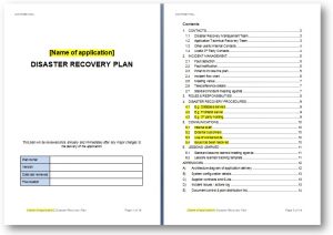 disaster recovery plan template app dr plan template image