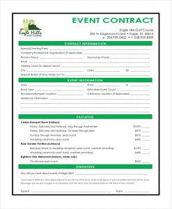 disc jockey contracts template sample event contract form