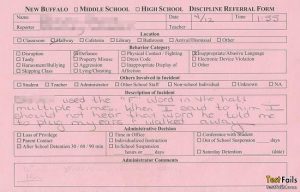disciplinary write up form hilarious detention slips
