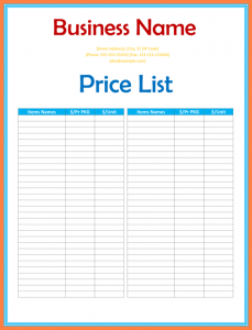 divorce settlement agreement template price sheet template business price list template x