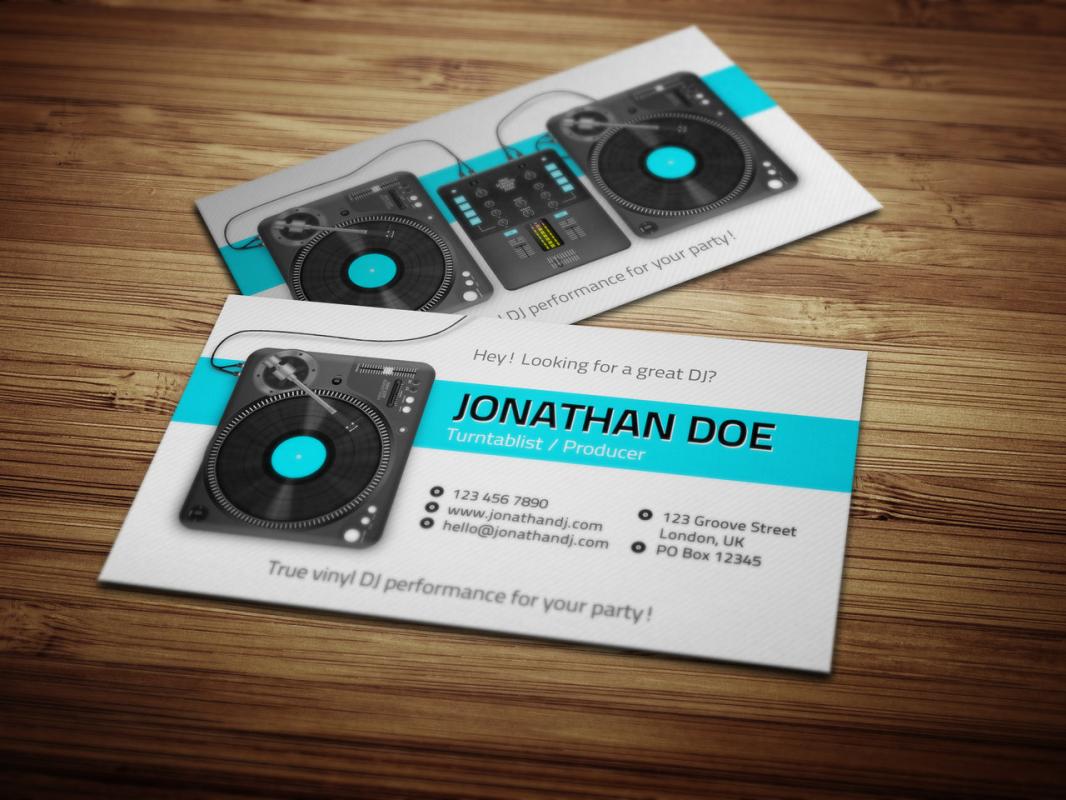 dj business cards