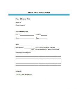 doctor excuse note bonus doctor notes template