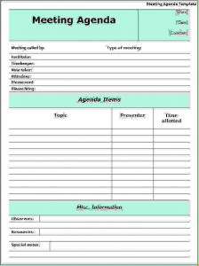 doctor excuses forms meeting agenda example meeting agenda template