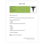 doctor note template bonus doctor notes template