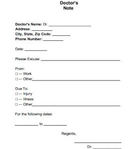 doctors note example free doctor note excuse templates template lab with regard to printable fake doctors notes free