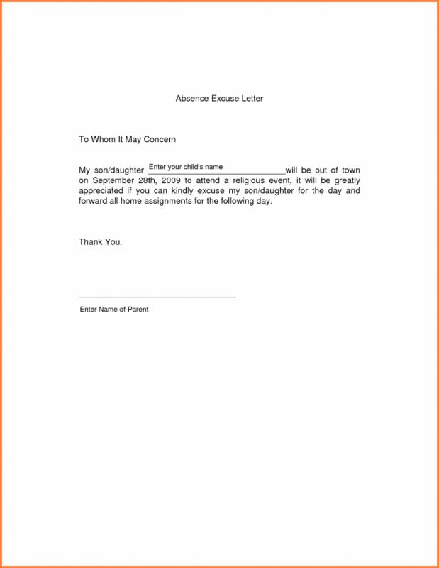 Doctors Note For Work Absence | Template Business