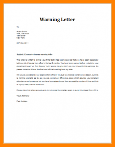 doctors note for work template warning letter absent from work excessive leaves warning letter