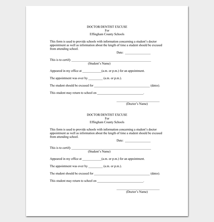 doctors note template free download