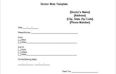 doctors note template medical doctor note for employe free word download