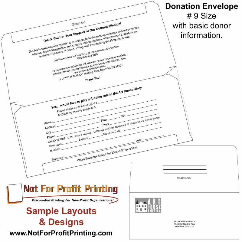 donation envelope template