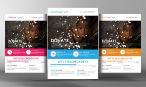 donation flyer template mockups o