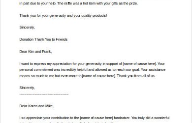 donation letter template thank you letter for donation of money