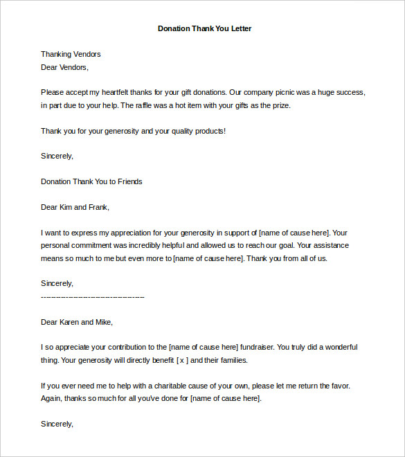 donation letter template