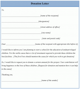 donations letter example donation letter template x