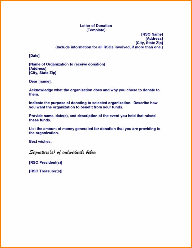 Donations Letter Example | Template Business