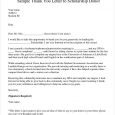 donor thank you letter scholaship donation thank you letter template