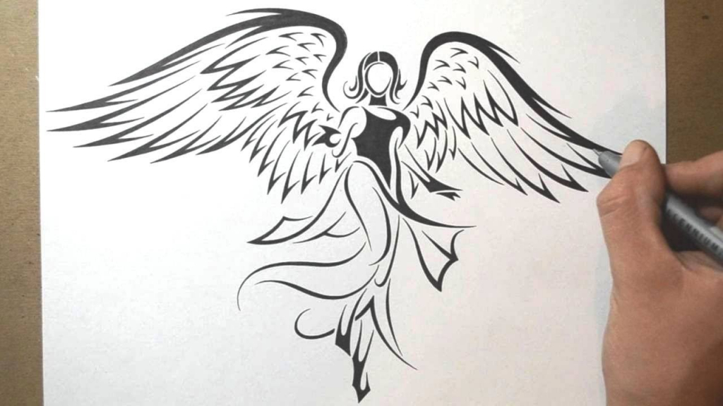 drawing of angels