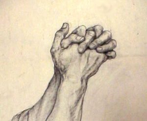 drawings of hands prayinghands