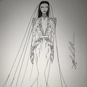 dress designing sketches michael costello sketch nicole williams wedding dress sq