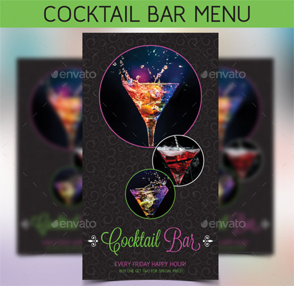 drinks menu templates