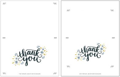 drug card template printable thank you cards free black and white