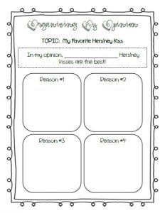 early childhood lesson plans valentines day hershey kiss opinion writing graphic organizer
