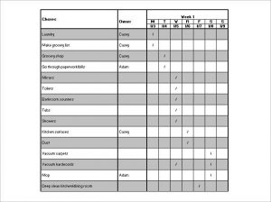 editable cleaning schedule template house cleaning chore chart templates