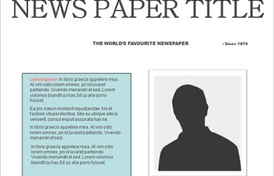 editable newspaper template free editable newspaper template