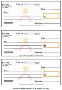 editable play money template cheques for kids