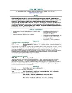educational resume template free teacher resume template
