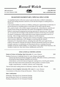 educational resume template resume sample teachera