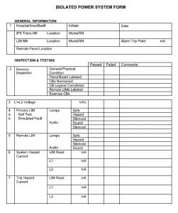 electrical inspection checklist form